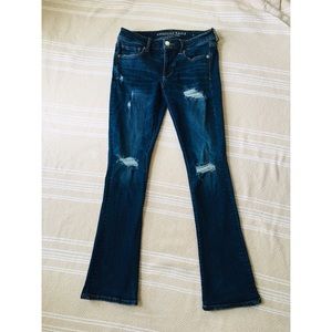 AE Skinny Kick Distressed Jeans